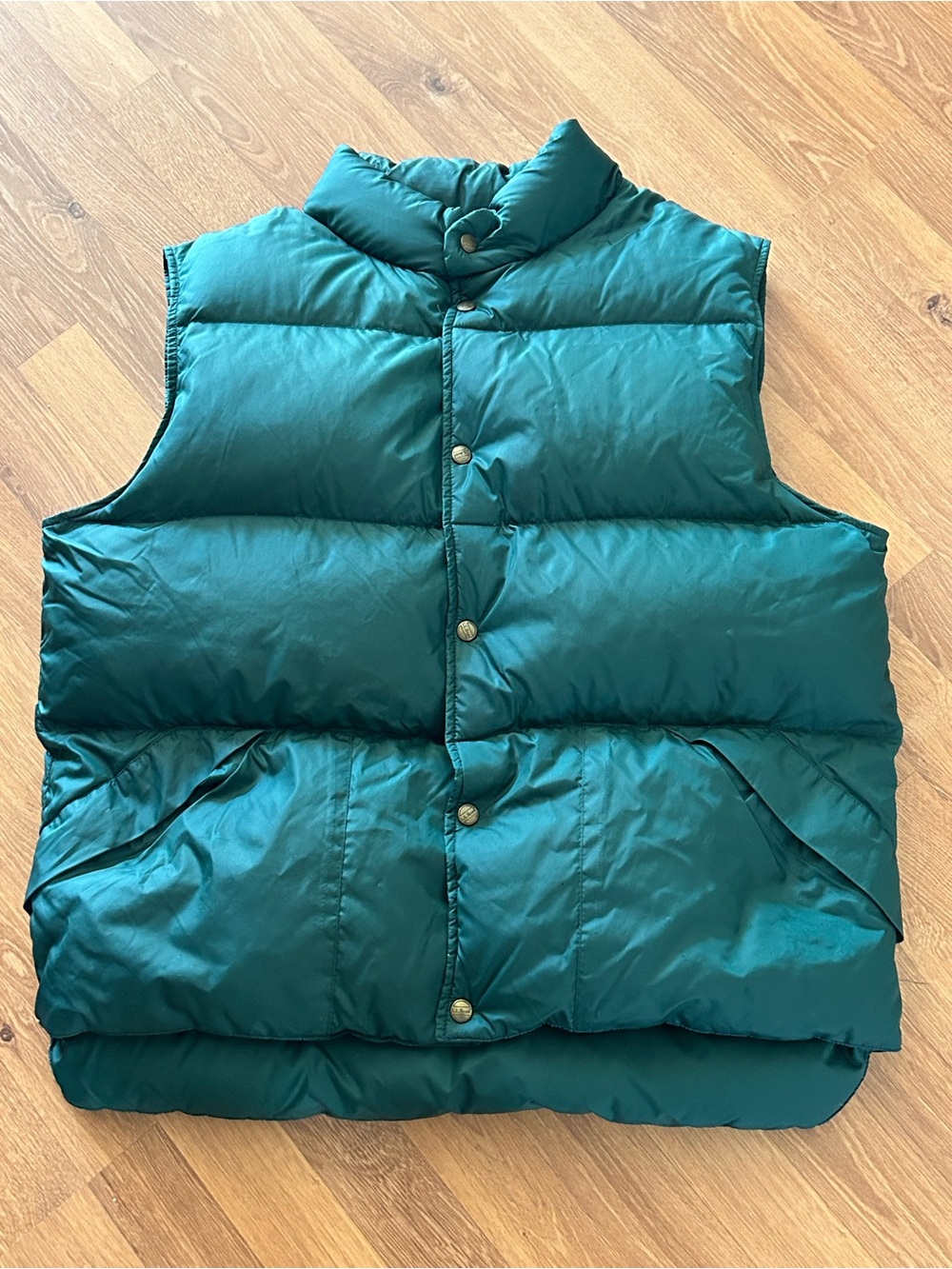 LL Bean Vintage Down Puffer Vest Green